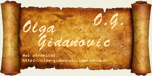 Olga Gidanović vizit kartica